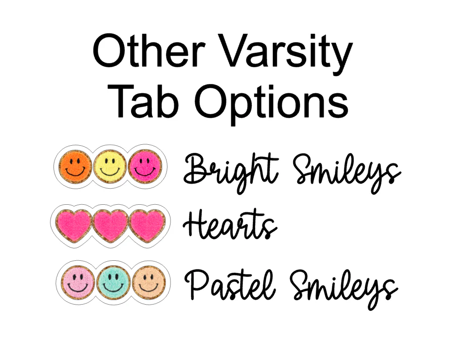 Colorful Varsity Letter Dividers - SIDE TABS - Image 4